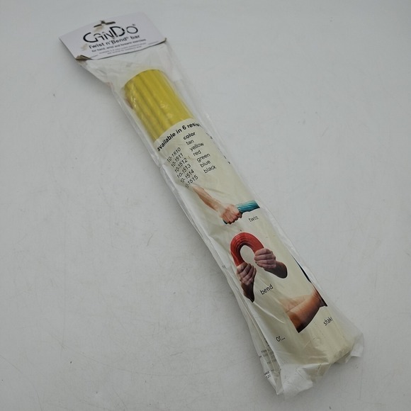 Cando Twist-N-Bend Flexible Exercise Bar 12" Yellow X-Light Resistance Brand New - Picture 1 of 6